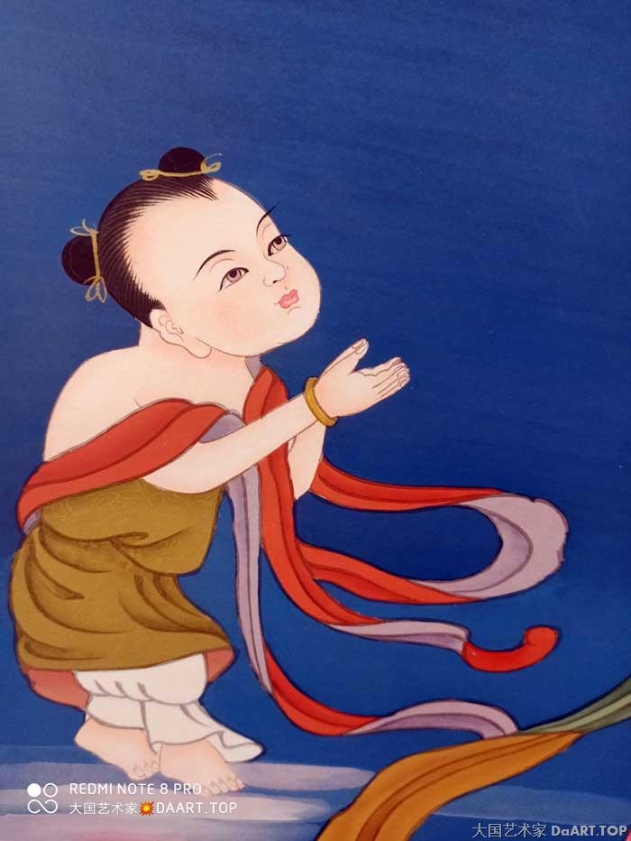 观音 普陀山宝印加持佛画系列｜韩必恒观音宝相墨宝 配盖皇帝御赐三宝大印（金印，龙印，玉印）