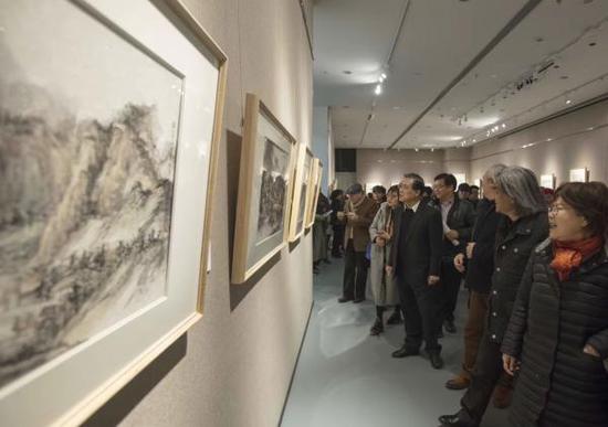 上海视觉艺术学院“萧海春山水画研究工作室”教研展现场