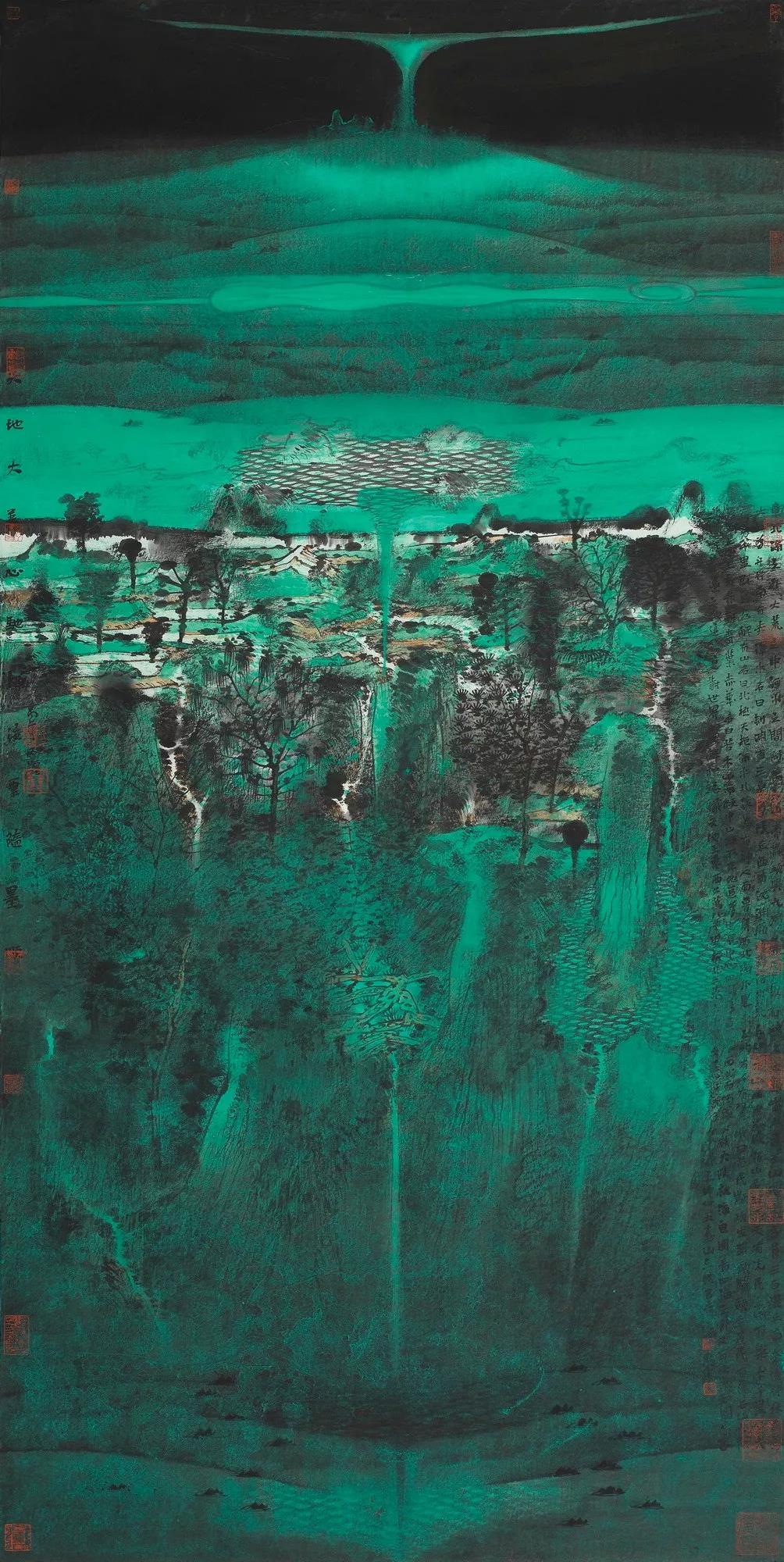 精神家园(4)  69x136cm 纸本设色