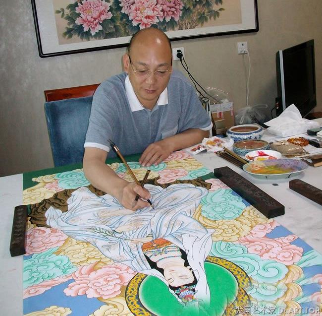 韩必恒工笔画家国画艺术