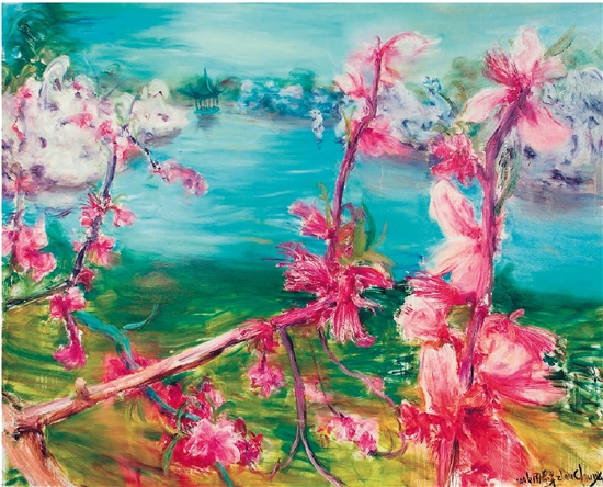 周春芽 桃花风景系列2006—苏州桃花 2006年作 布面油画