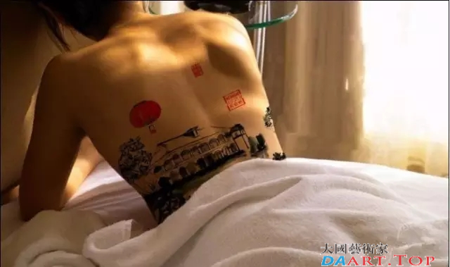 人体彩绘刺绣《现代艺术》艺术摄影彩绘