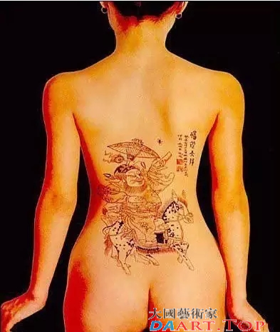 人体彩绘刺绣《出行》艺术摄影彩绘