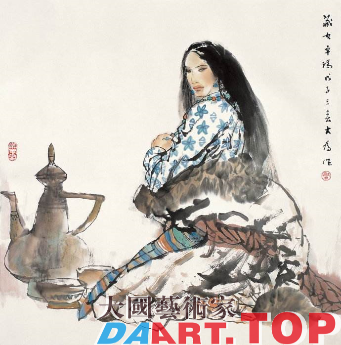 《藏女卓玛》著名画家刘大为