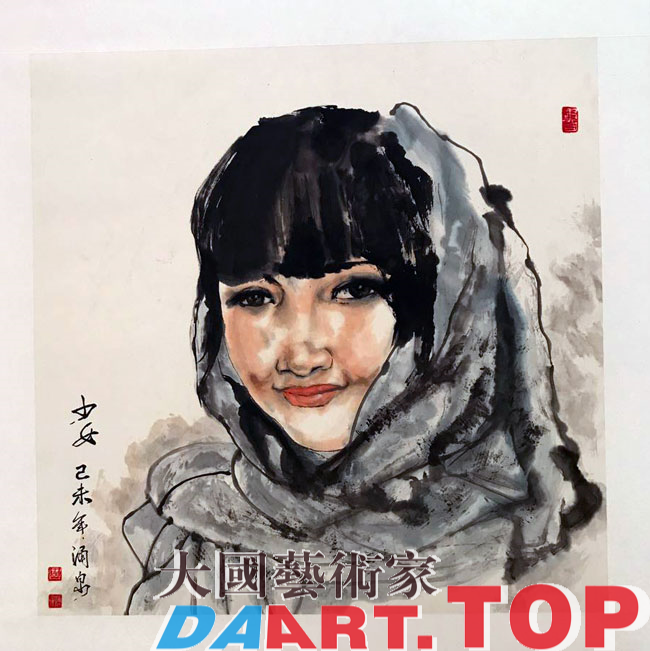 《少女》 作者： 当代著名画家王涌泉
