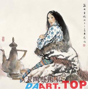 《藏女卓玛》著名画家刘大为