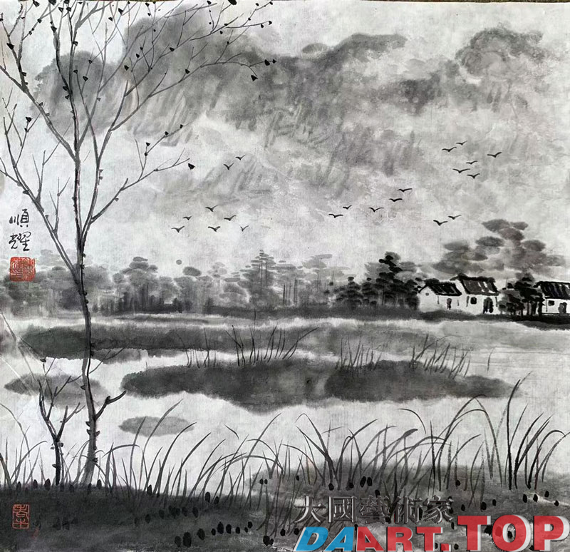 中国大民书画院（陈顺耀）著名书画家艺术作品