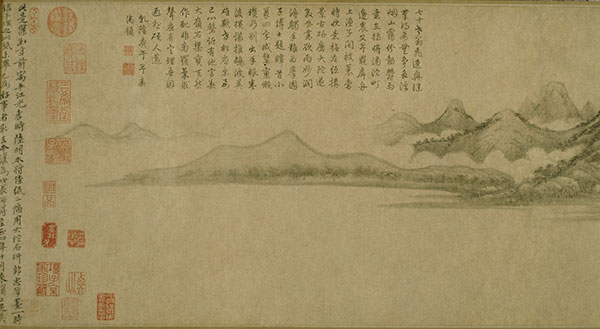 黄公望《溪山雨意图》（局部二）